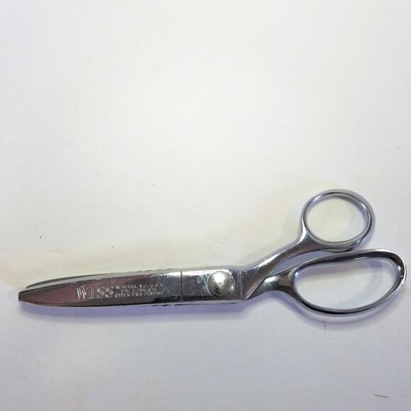 Vintage Wiss Chrome Zig Zag Pinking Sheers Sewing Scissors - Picture 2 of 8